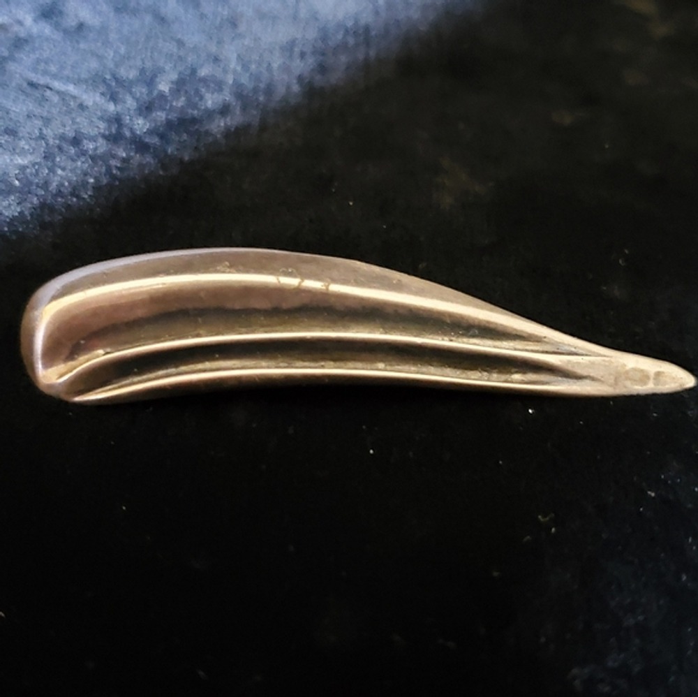 Vintage 800 Silver Abstract Eyebrow Brooch Poland